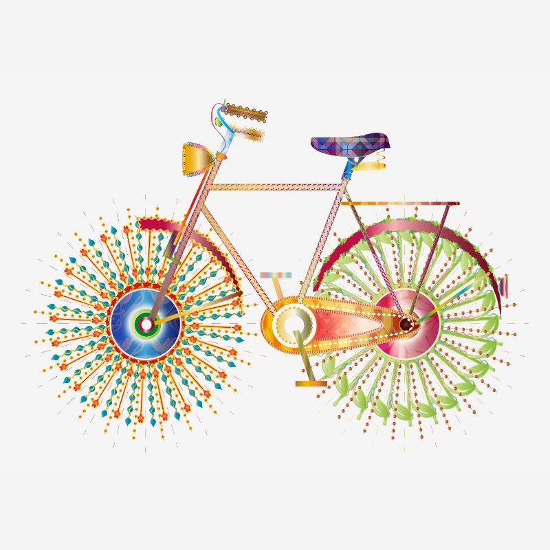 Colourfully decorated bicycle – creative & extraordinary