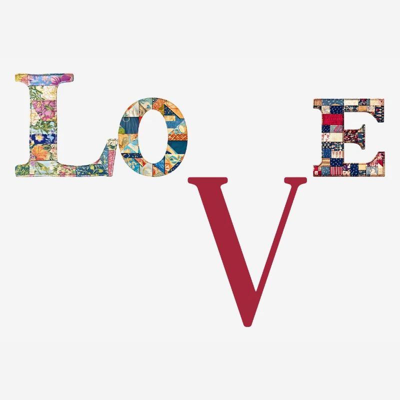 Love Patchwork Typography