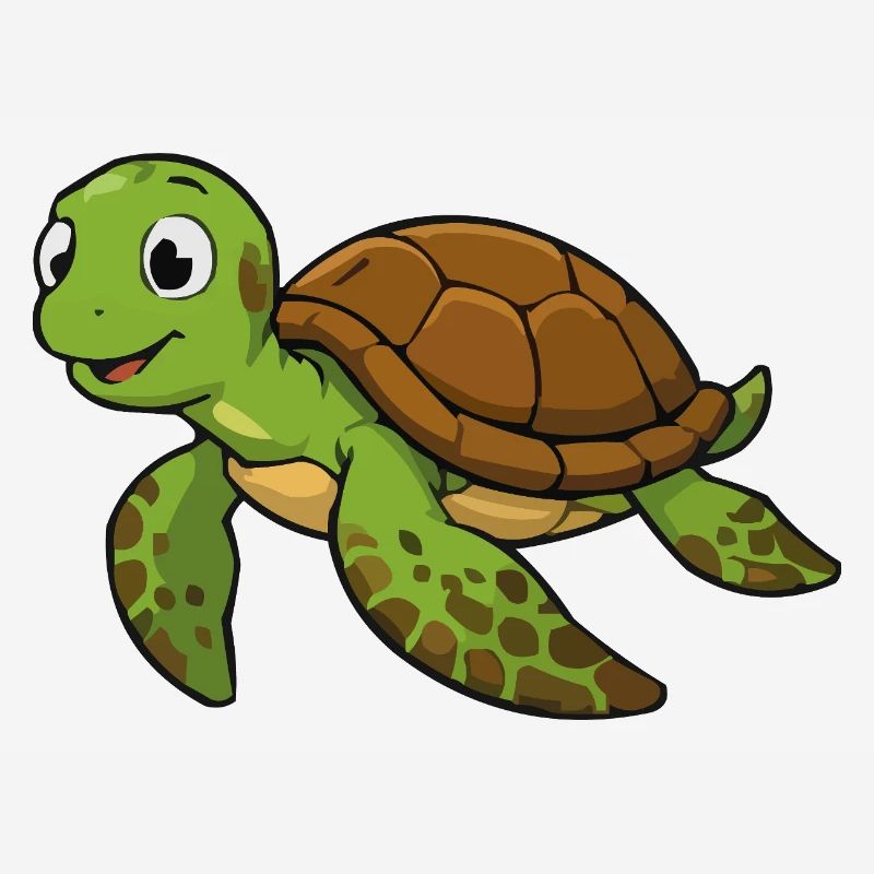 Cuddly turtle illustration