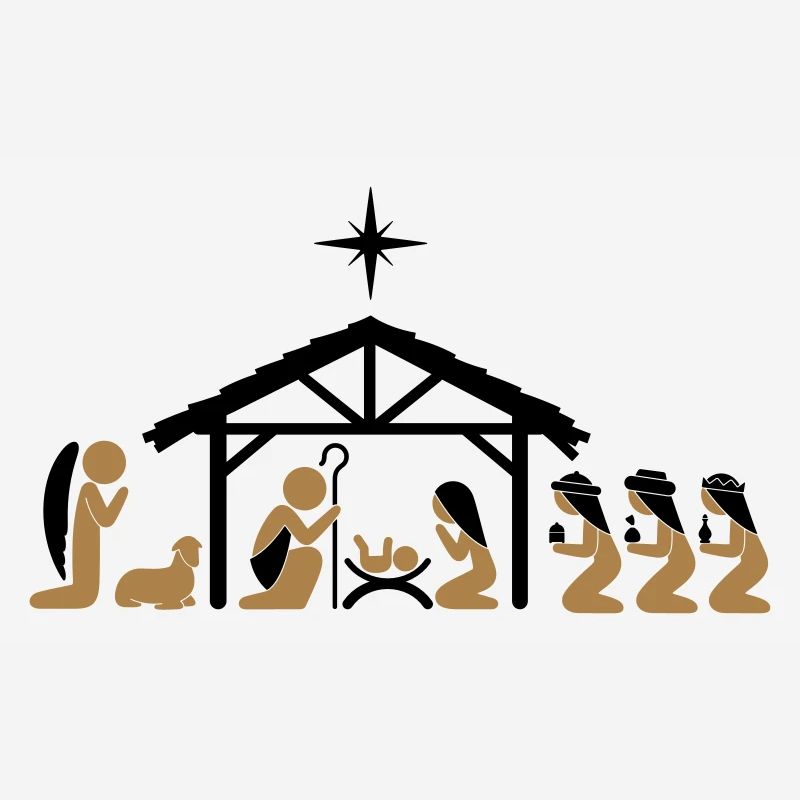 Weihnachtskrippe an Heiligabend