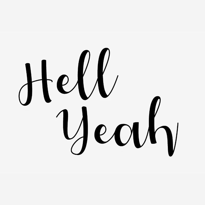 Hell yeah lettering