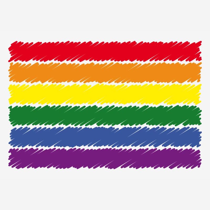Regenbogenfahne / Rainbow Flag (Scribble / 6er)
