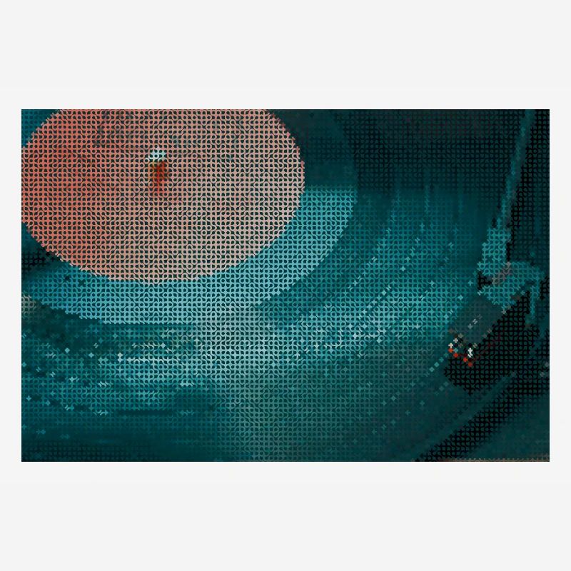 Turntable in a curvy pattern