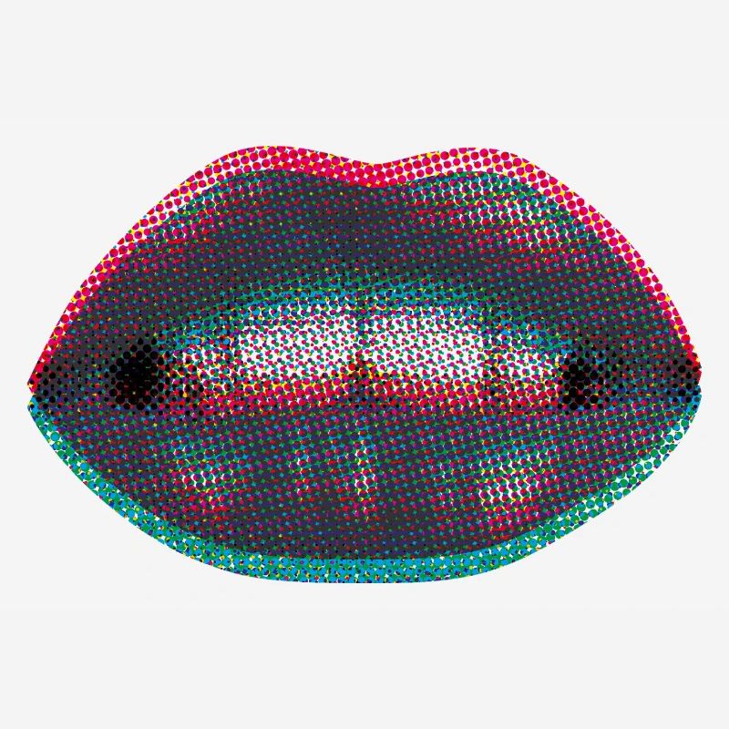 Dotted neon lips