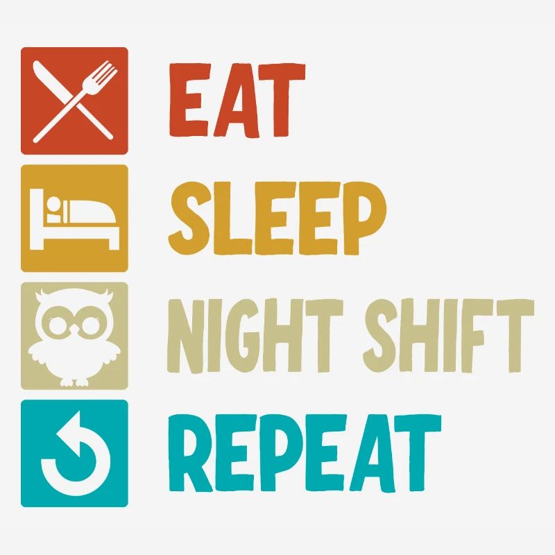 Manger Dormir Nuit Quart Répéter