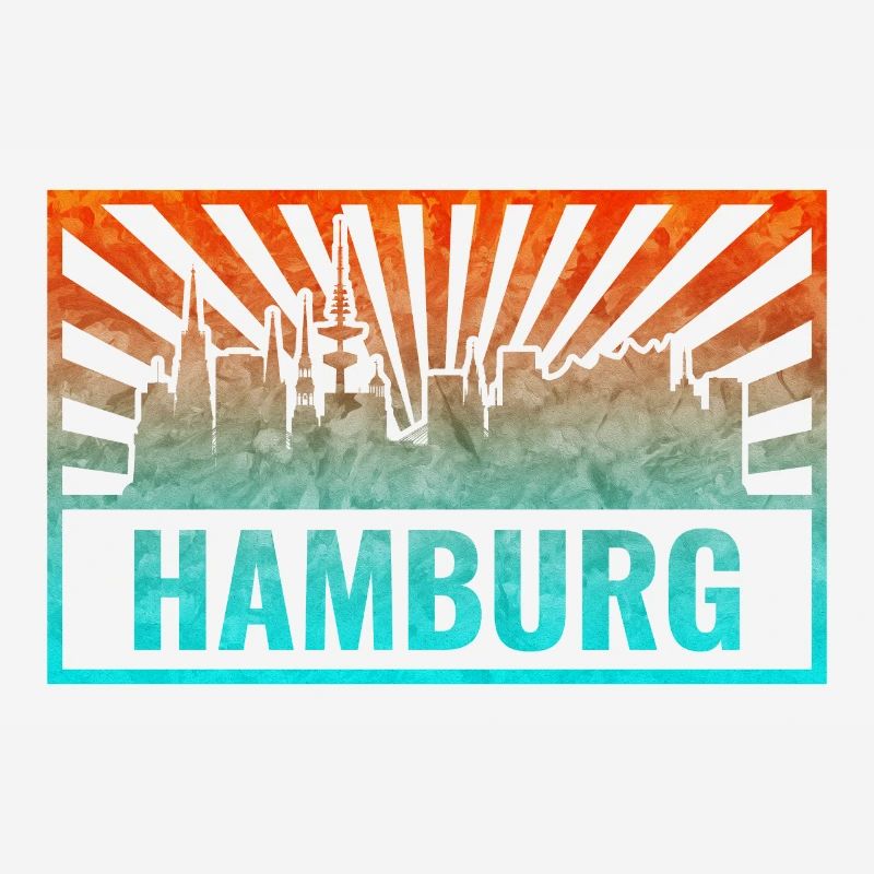 Hamburg Skyline Gradient