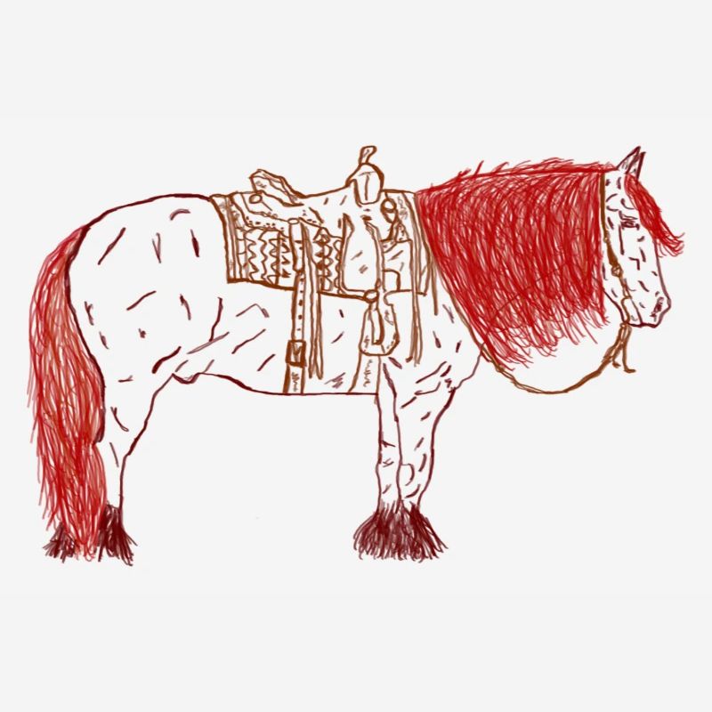Cheval avec selle