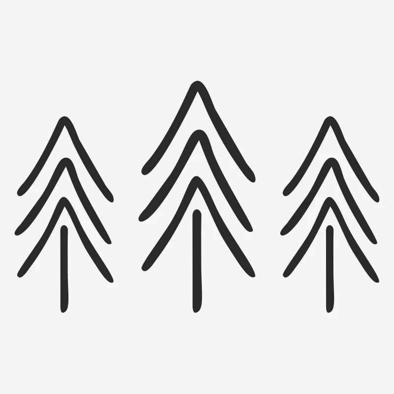 Fir Trees Silhouettes Pattern