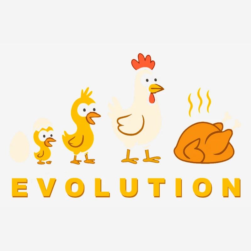 Evolution Chicken Broiler Chicken Funny