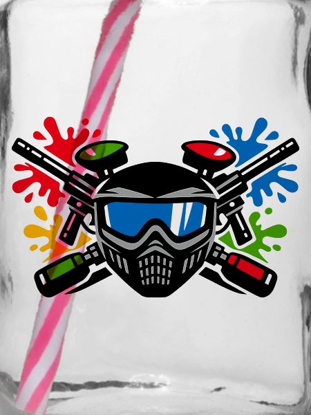 Graffiti-Helm mit Farbspritzer
