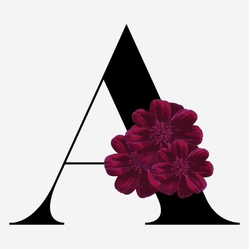 lettre A fleuris