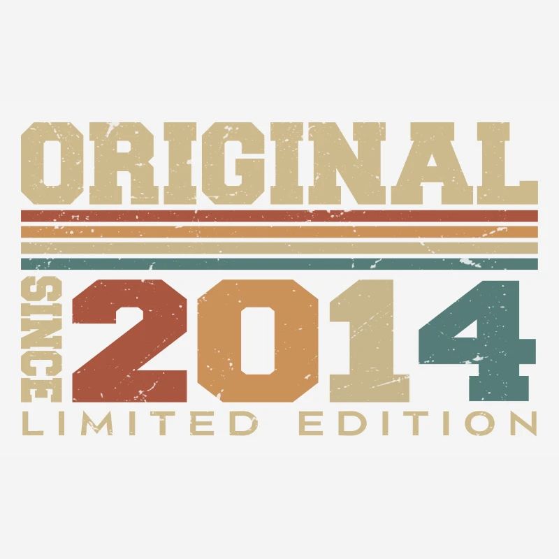 Original 2014 Retro Gift 10th Anniversary 2014