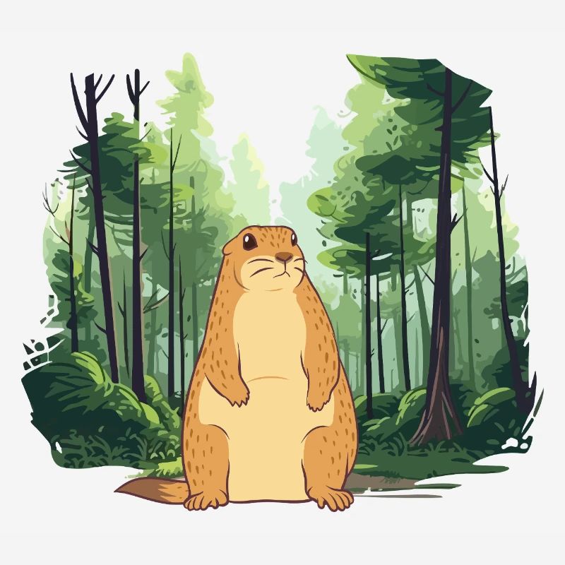 Marmotte fort paysage nature