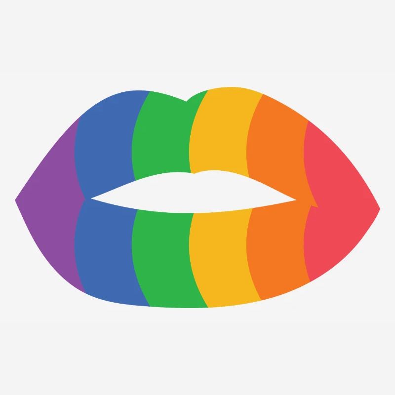 Rainbow Lips Impression d’art