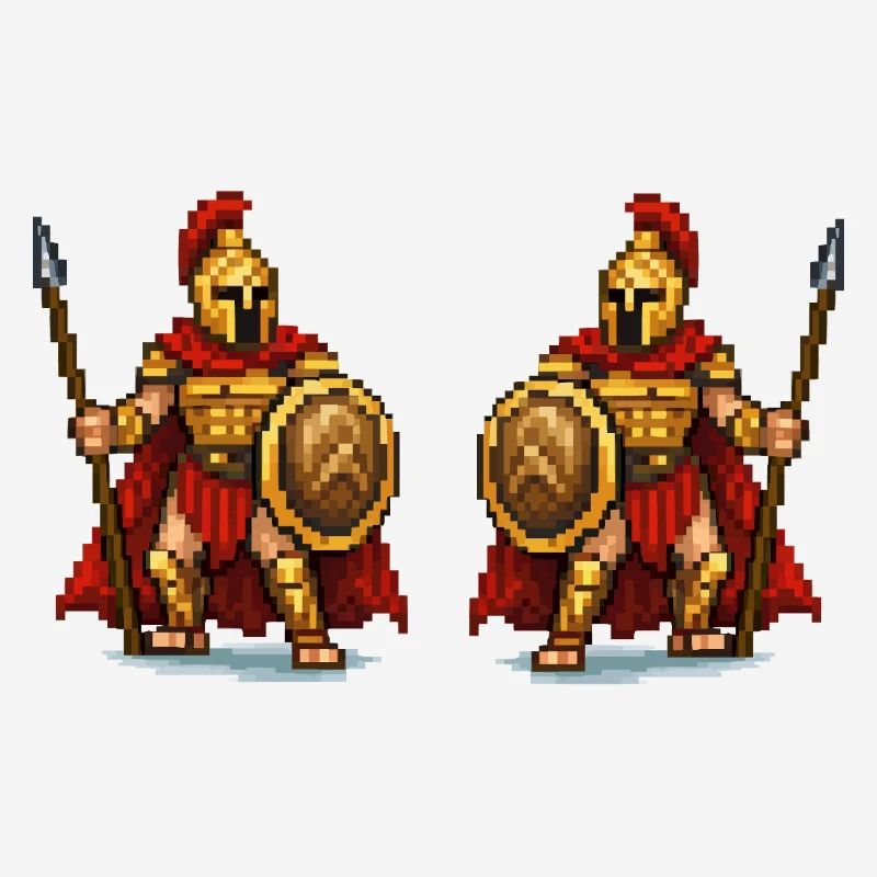 Doppel-Gladiator Pixelkunst