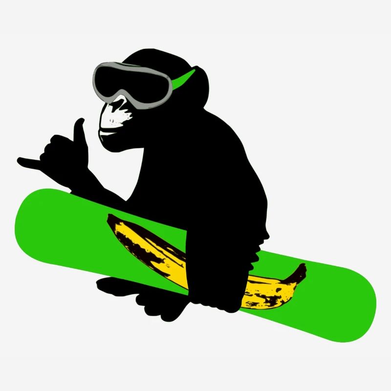 planche à neige singe