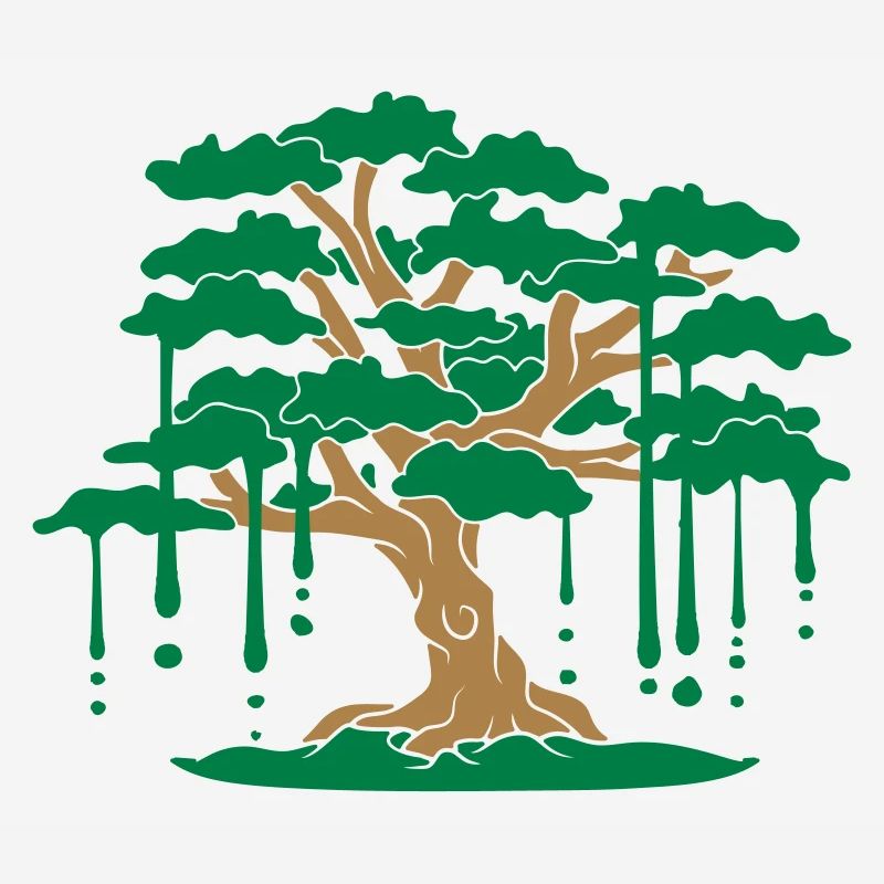 drop graffiti forest comic leaves aeste tree ga