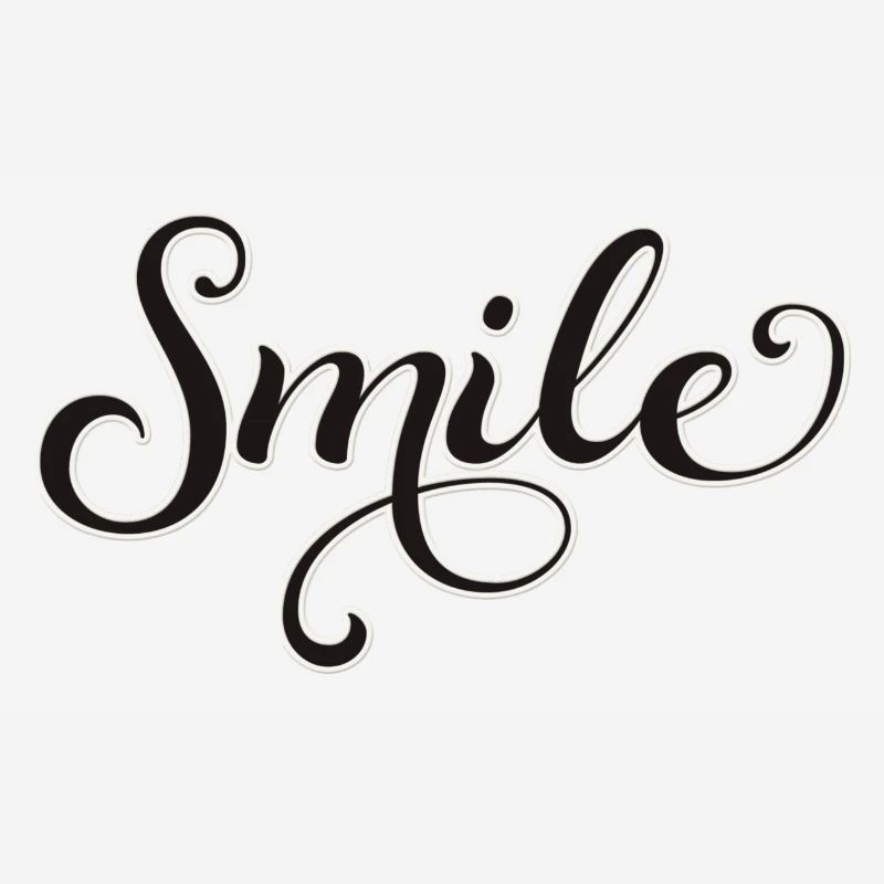 Smiling Script Lettering Smile