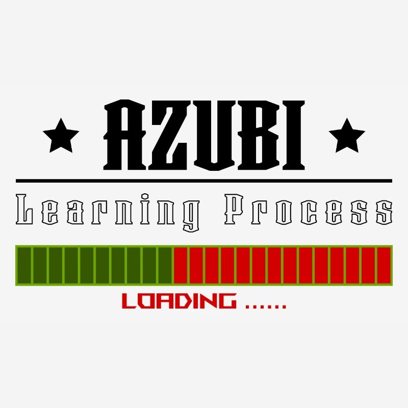 AZUBI learning process loading white tshirt