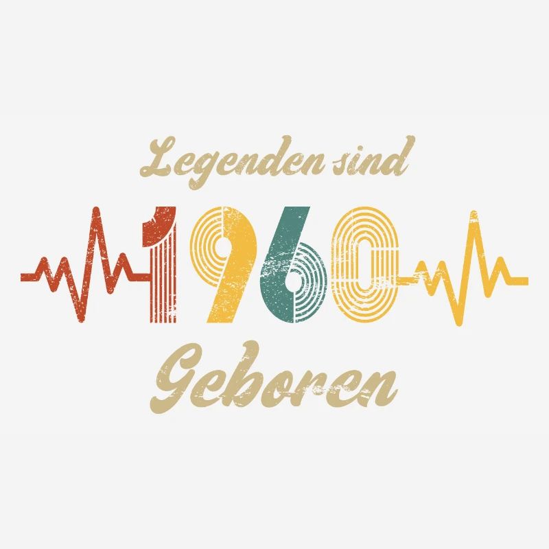 1960 Vintage Geburtstag Retro Herzschlag Spruch