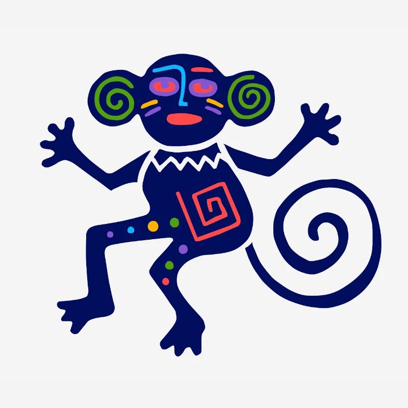 Ancient Mexican Symbol, Monkey, Monkey