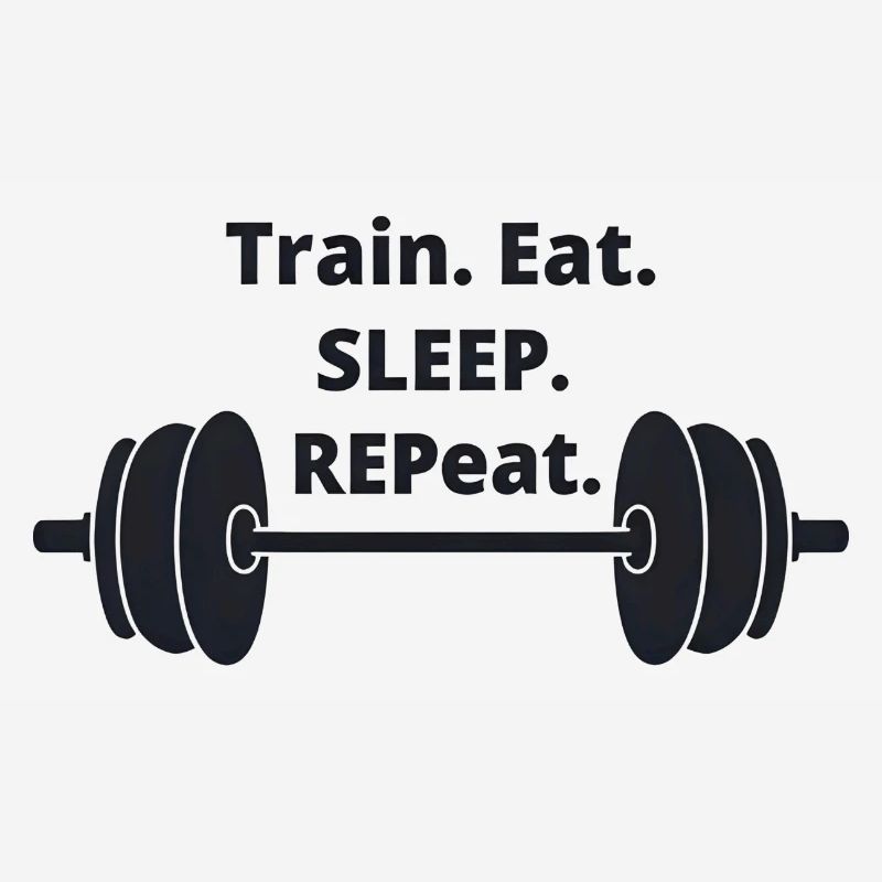 Entraîner, manger, dormir, répéter, conception motivante