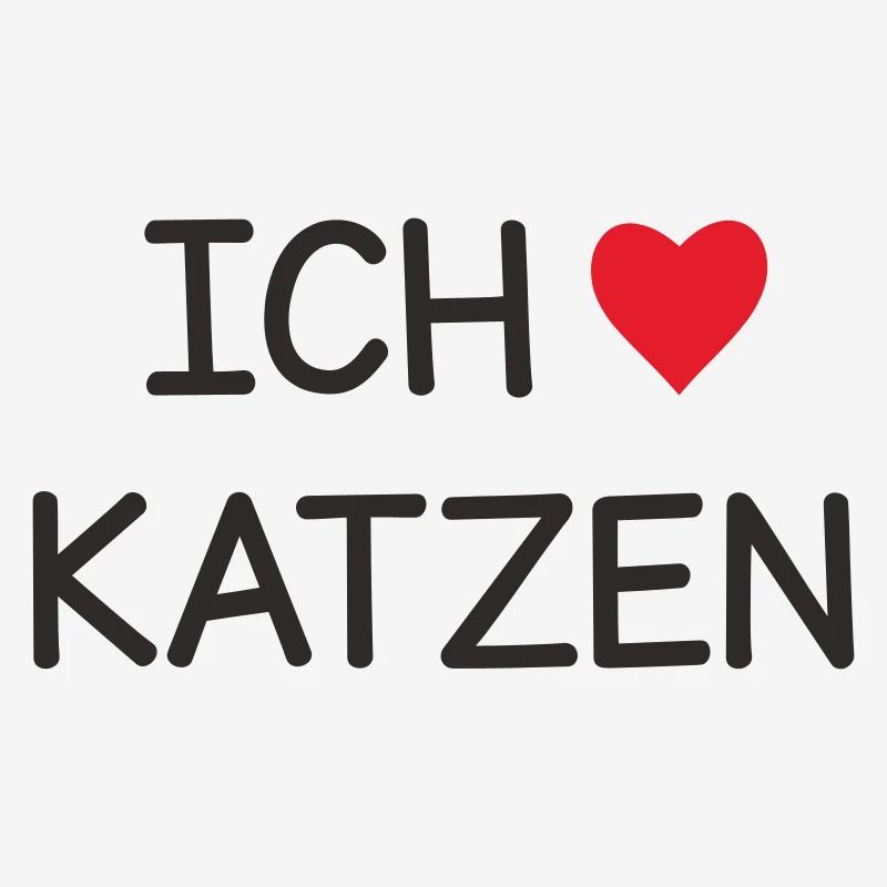 Ich ❤️ Katzen – Süßes Katzenliebe Textdesign