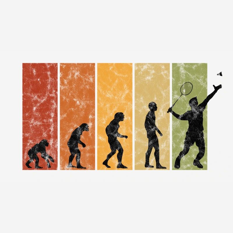 Badminton shuttlecock gift Evolution Vintage