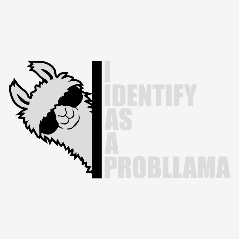 Je m’identifie comme un probllama Cool Lama Problem Spruch
