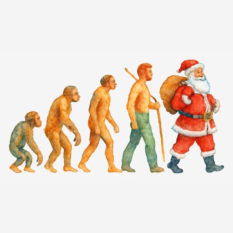 Évolution au Père Noël – Noël à l’aquarelle