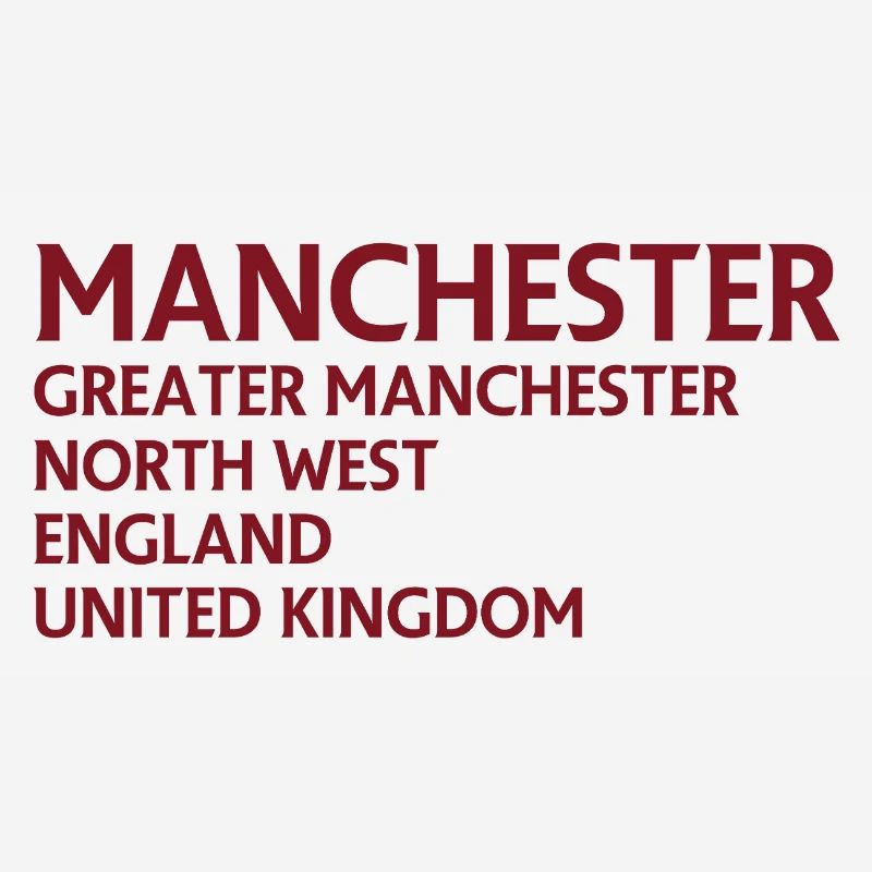 Manchester Name Stack Typografie