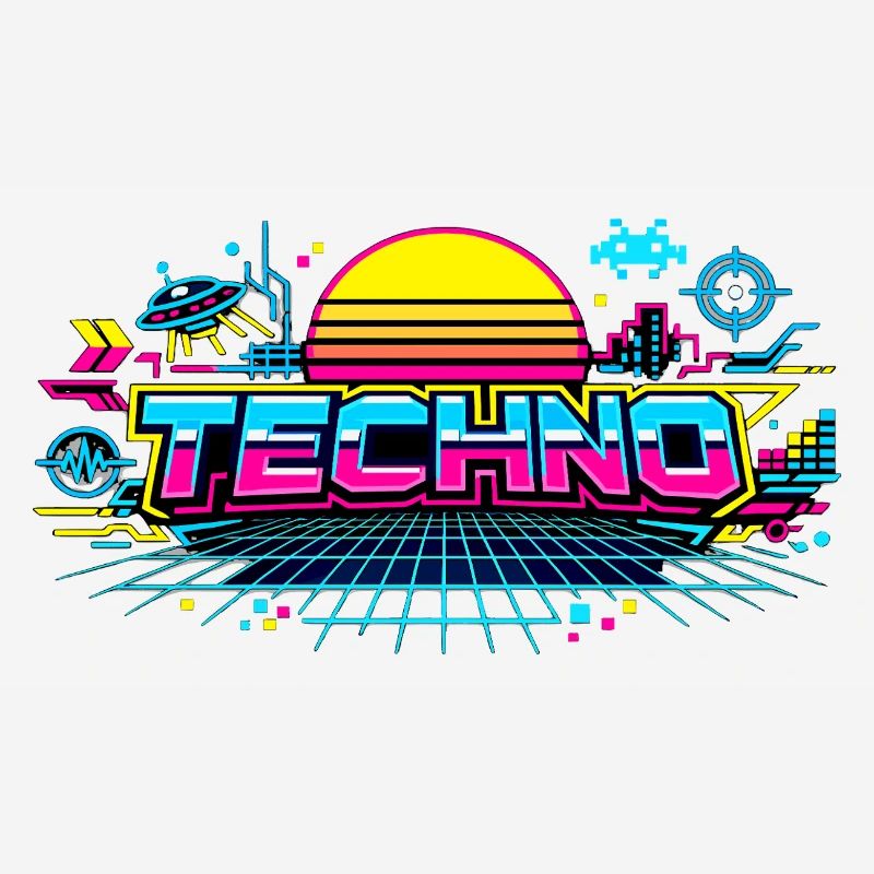 Neon Techno Horizon