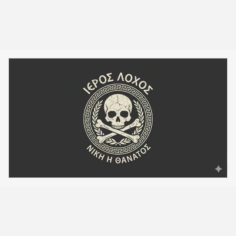 Skull in Laurel Circle Pattern