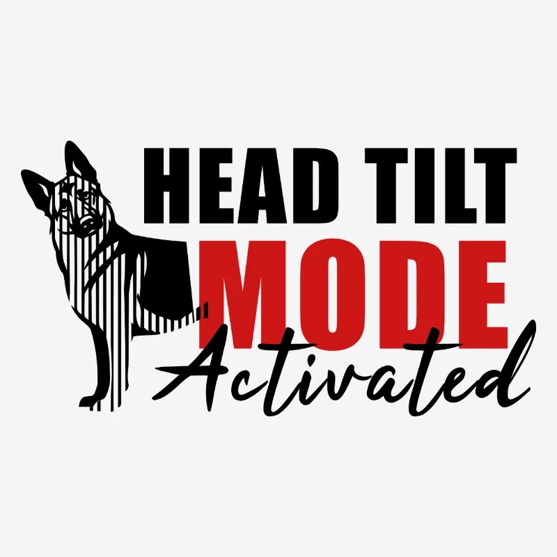 Schäfi Silhouette - Head Tilt linear German Shepherd