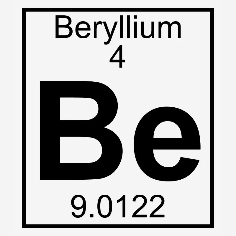 Periodic table element 4 - Be (beryllium) - BIG