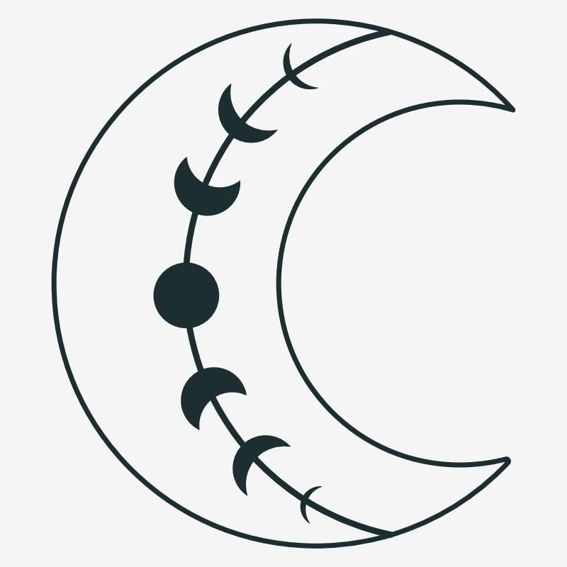 Große einzelne BOHO-Halbmondphasen