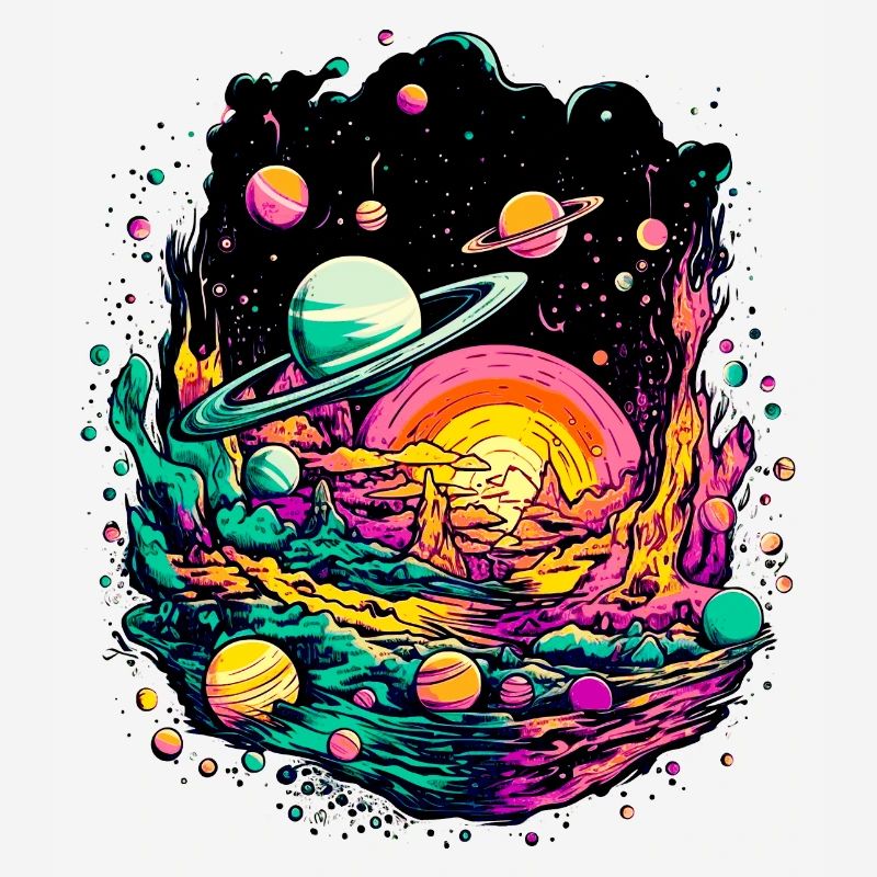 Galaxies et planètes dans le système solaire et l’espace