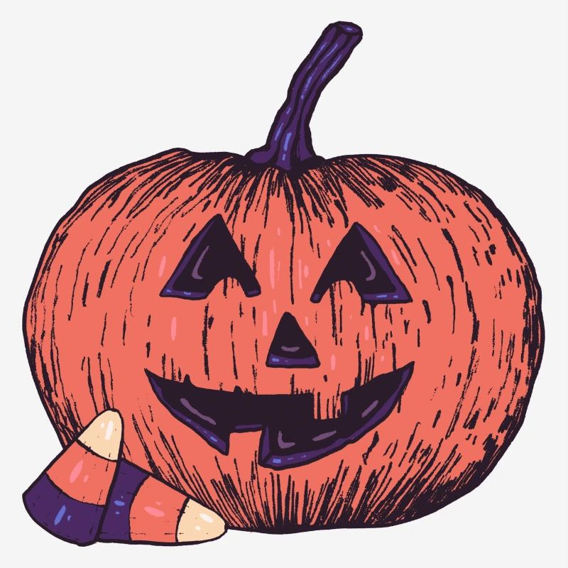 Pumpkin with Candy (Dark)