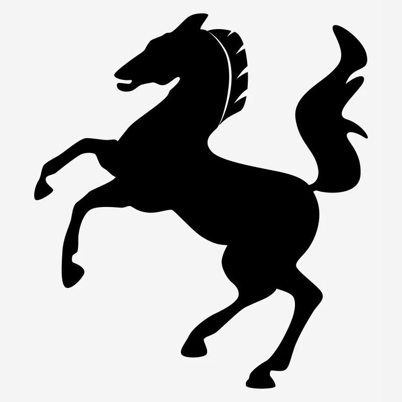 Pferd Symbol dynamisch springend