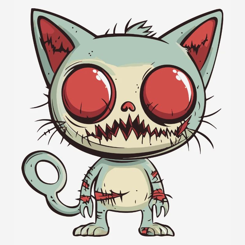 Chat Halloween Bande dessinée Drôle