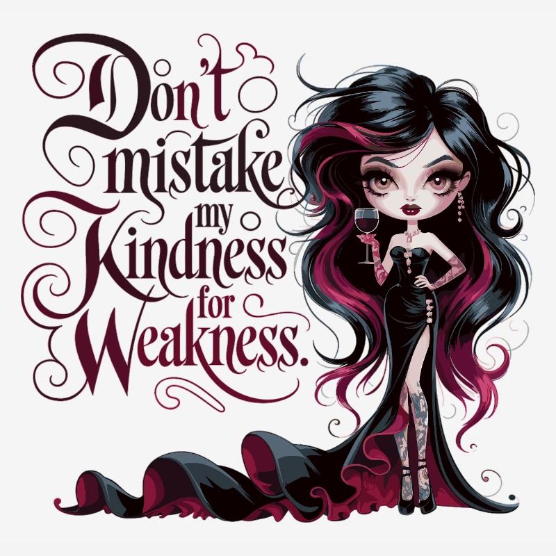 Lass dich nicht täuschen – Gothic Diva mit Wein