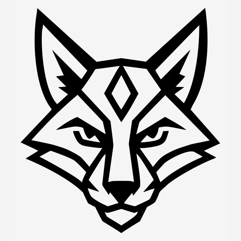Stylized geometric fox