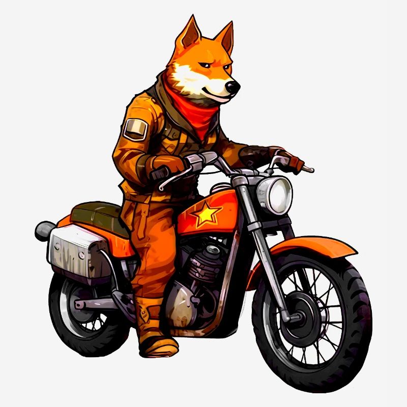 Fuchs Motorradfahrer