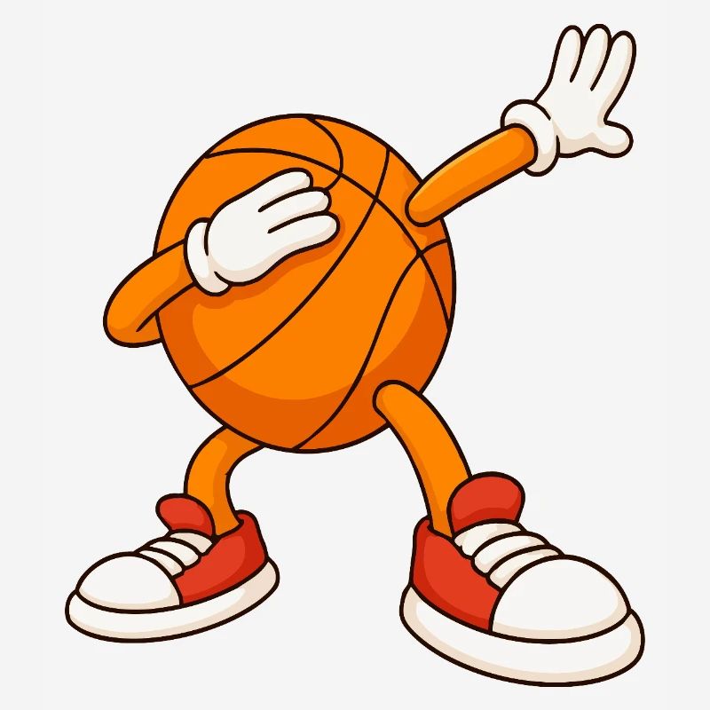 Basketball-Maskottchen-Deckgesicht