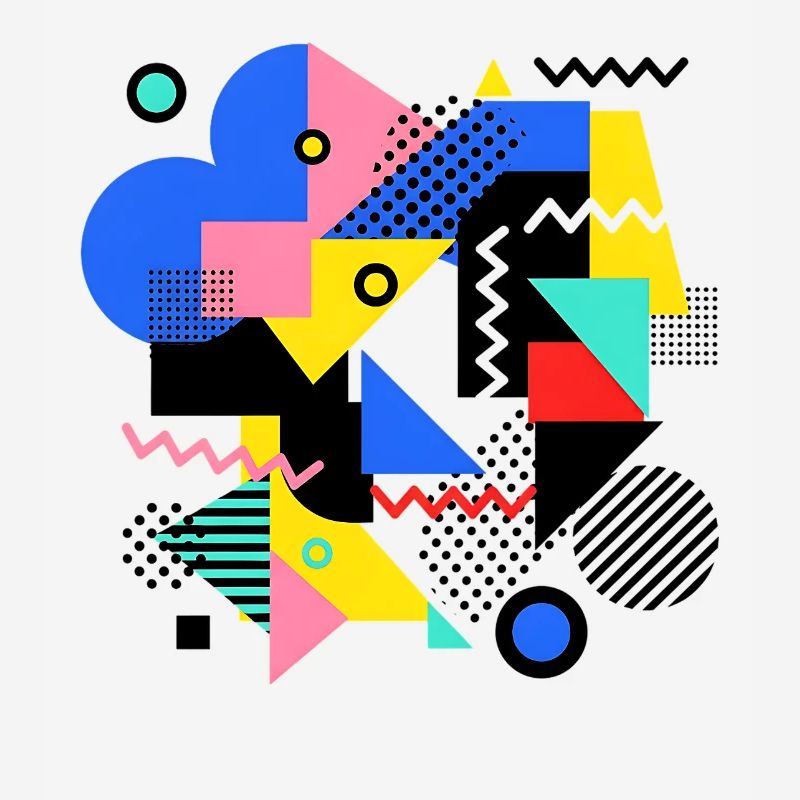 Geometric Color Explosion Pop Art