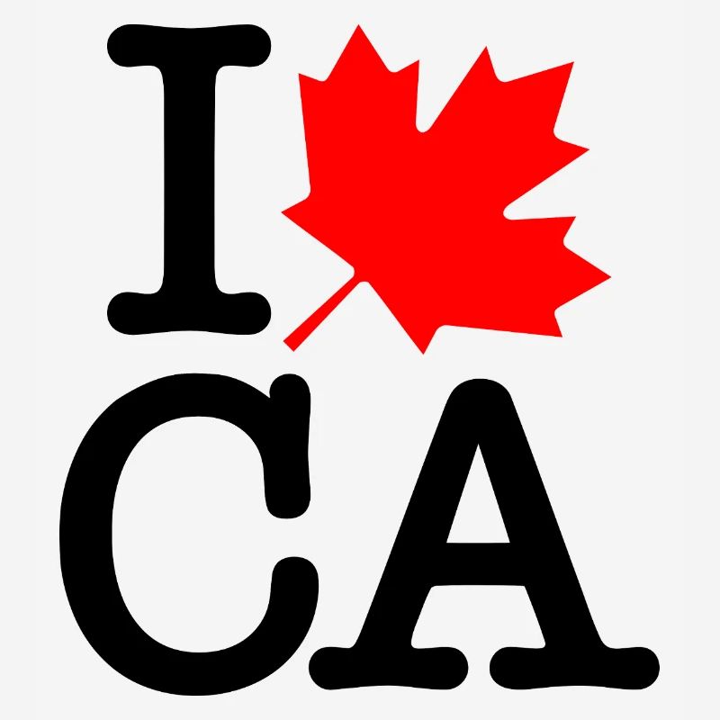Very Polite Red Black I Love Canada Maple Leaf