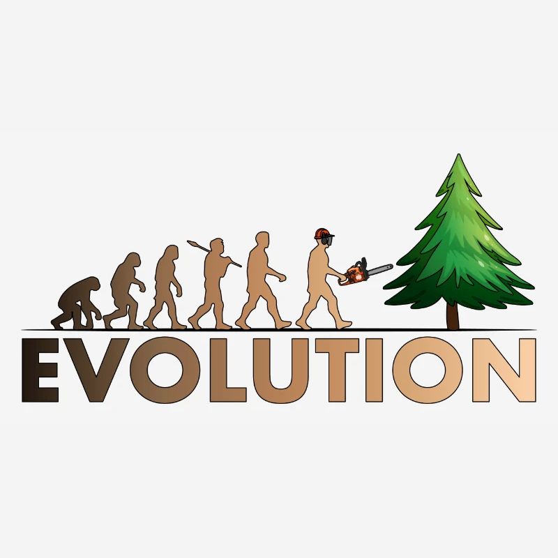 Couleur de l'évolution de la tronçonneuse