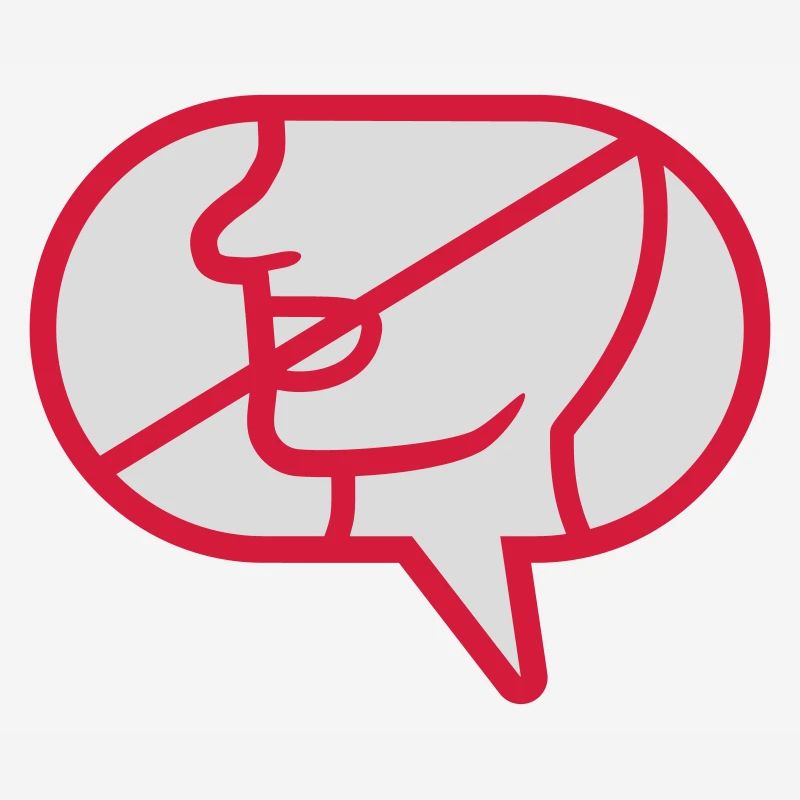 Do not communicate icon speech bubble