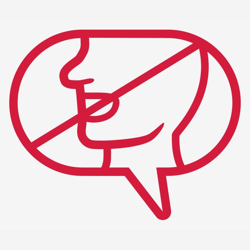No Communicating Icon Speech Bubble