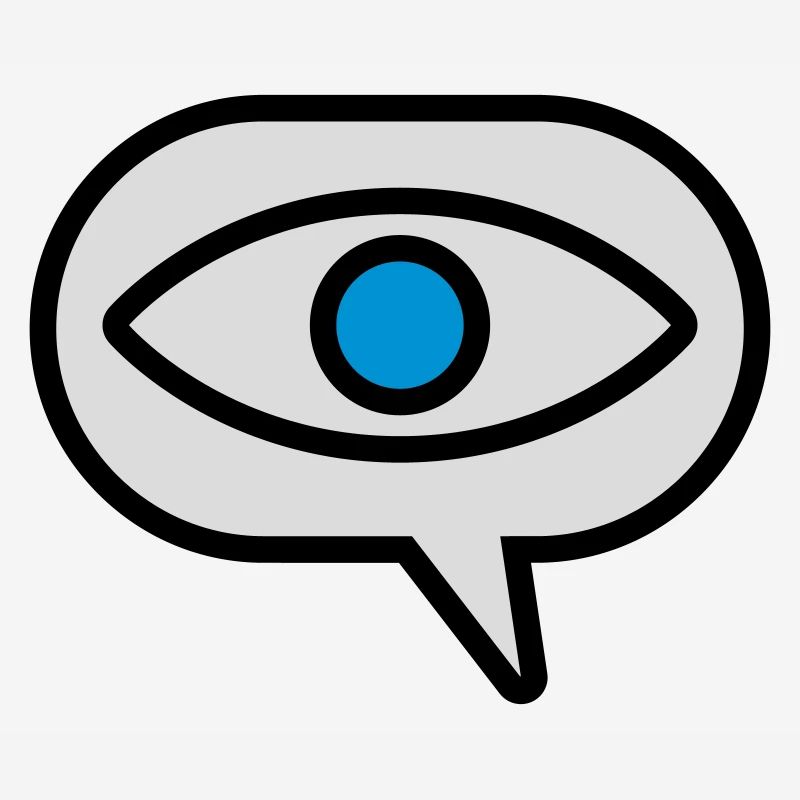 Eye Seeing Comic Speech Bubble